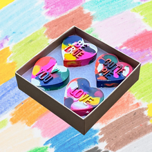 Load image into Gallery viewer, Conversation Heart Valentine's Day Crayons