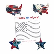 Load image into Gallery viewer, Patriotic Crayon Party Favors; July 4th Party Favors, American Made Crayons