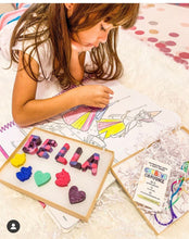 Load image into Gallery viewer, Name Crayon with 3 Shaped Crayons