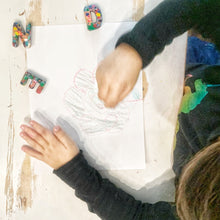 Load image into Gallery viewer, Two Shaped Crayons PLUS Blues/Greens and Confetti Crayon Letters- Variety Of Colors