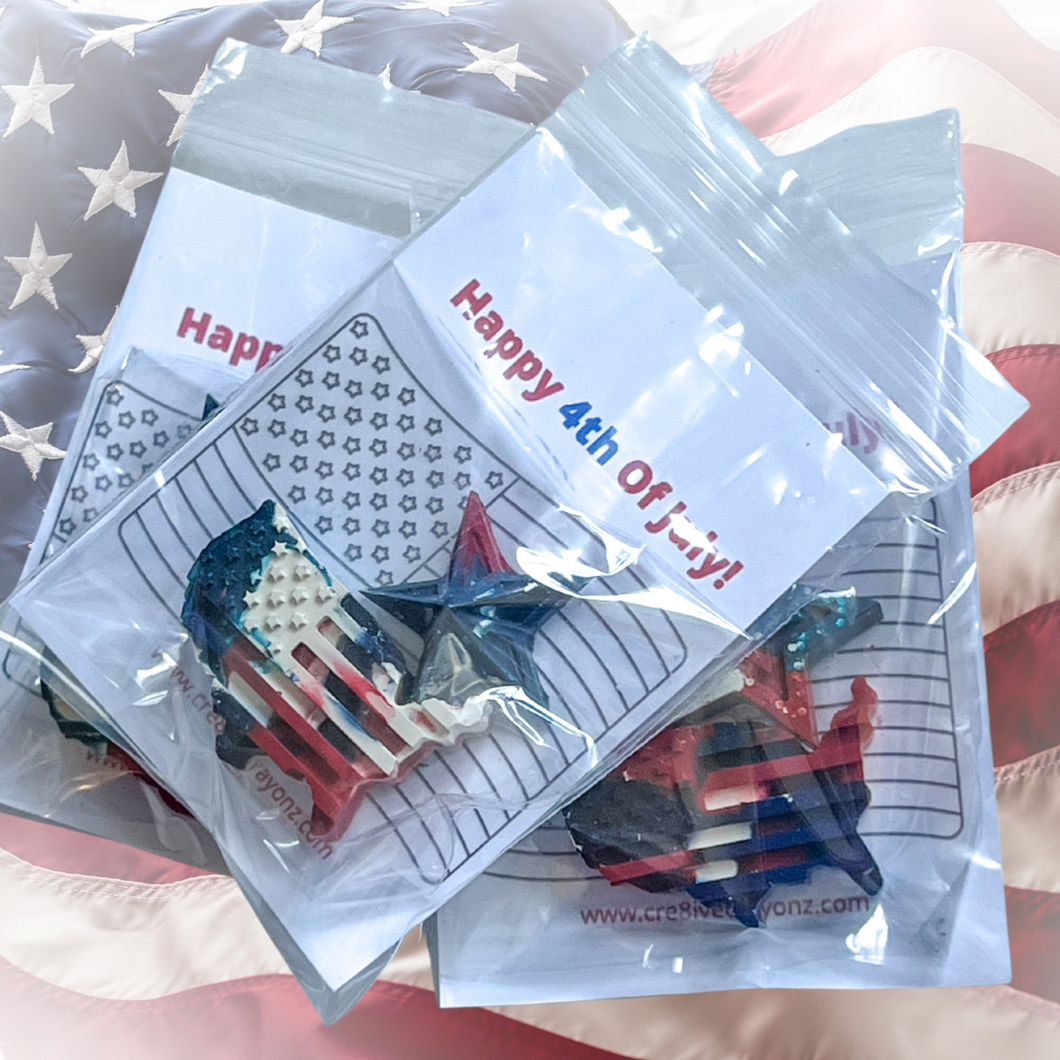 Patriotic Crayon Party Favors; July 4th Party Favors, American Made Cr –  Cre8ive Crayonz