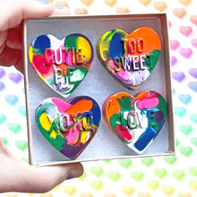 Load image into Gallery viewer, Conversation Heart Valentine&#39;s Day Crayons
