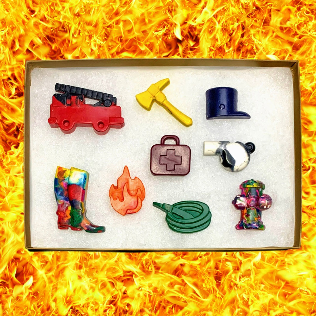 Fire Fighter Crayon Gift Box